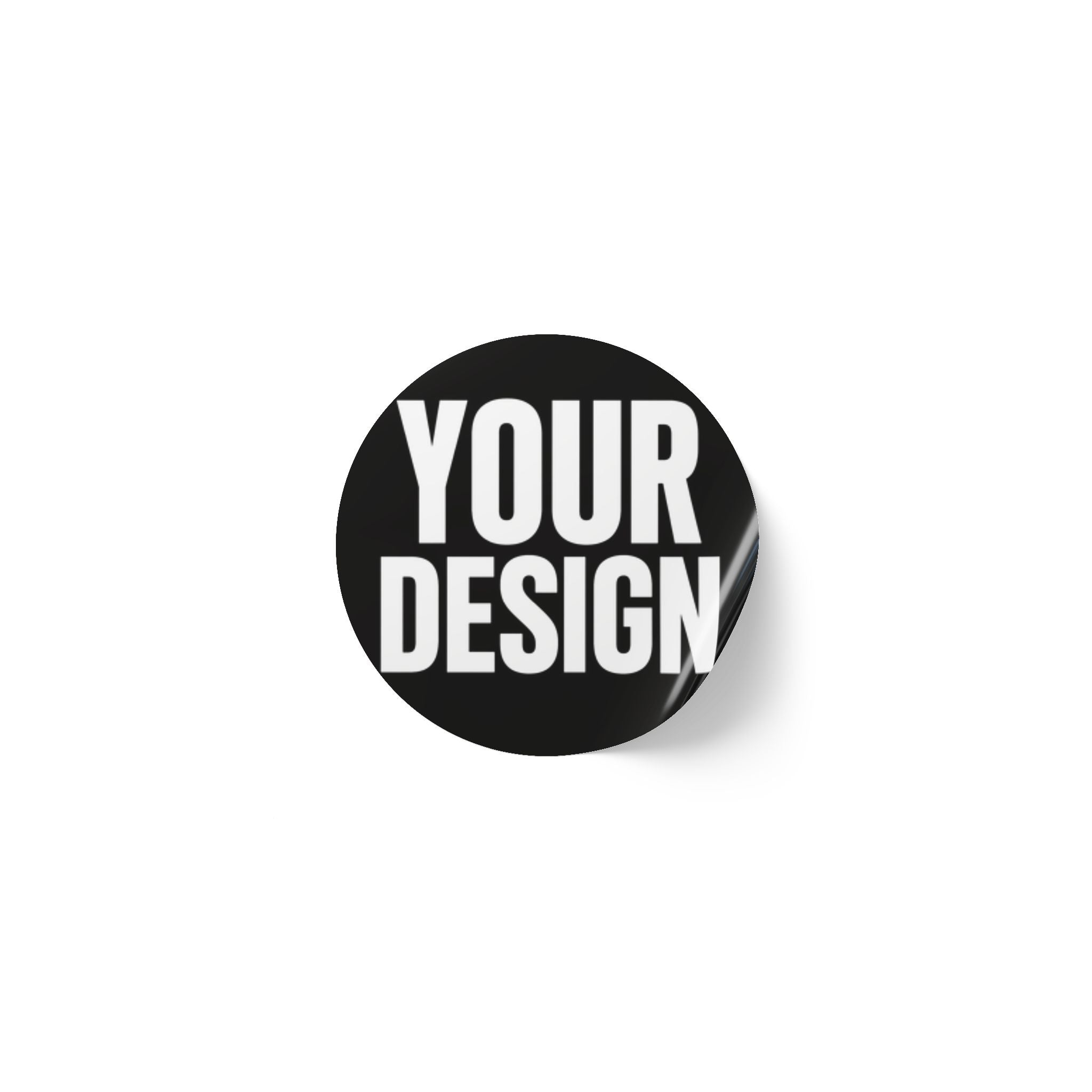 Custom Round Sticker Label Rolls – Personalized 'Your Design' Removable Labels