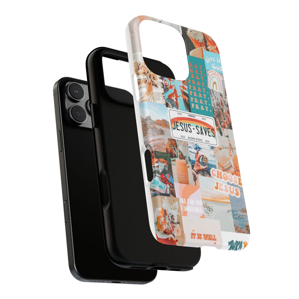 Christian Collage 'Jesus Saves' Phone Case