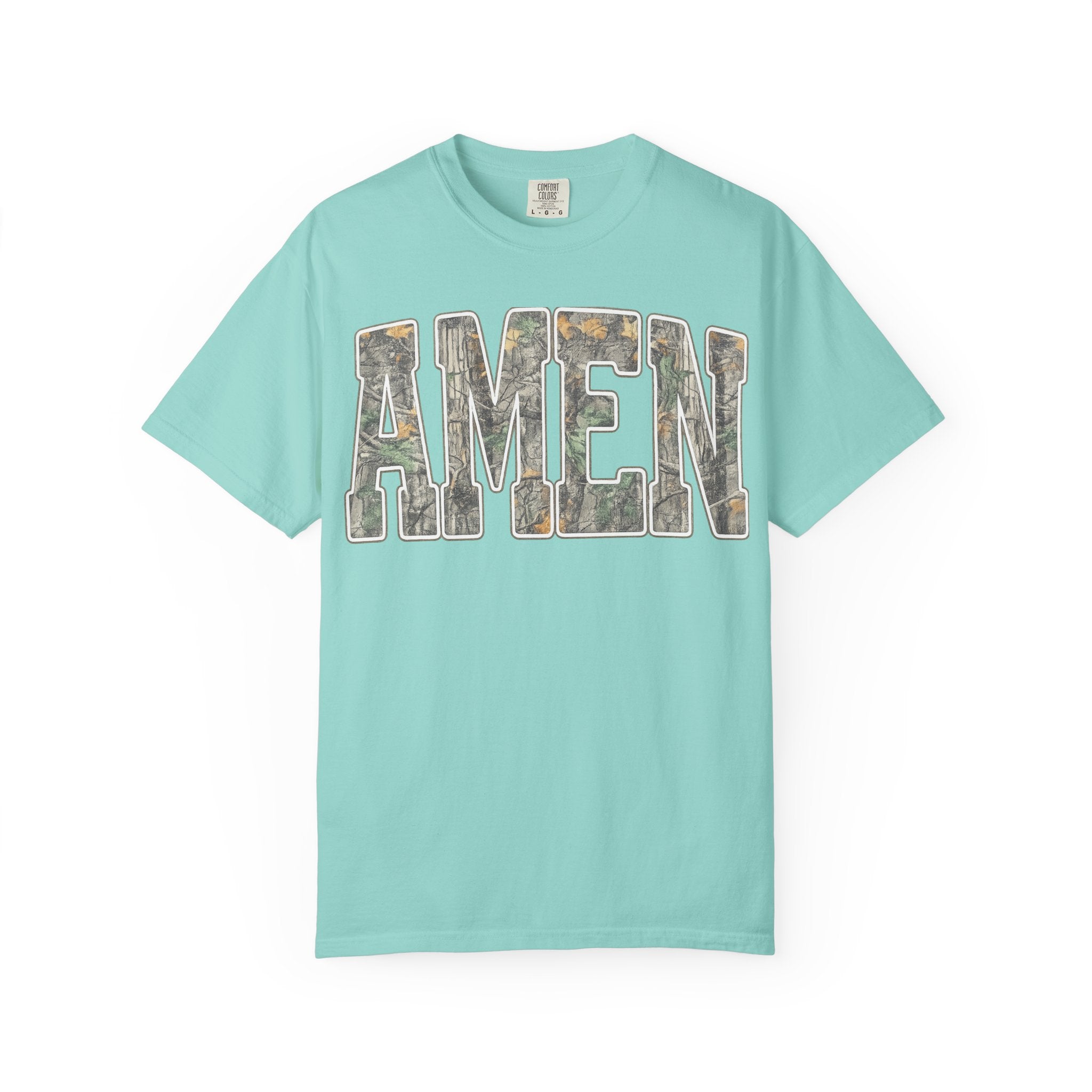 Amen Camo T-Shirt — Garment-Dyed Christian Tee