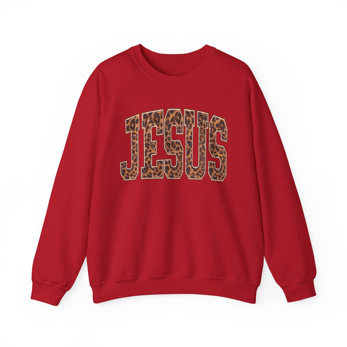 JESUS Leopard Print Sweatshirt