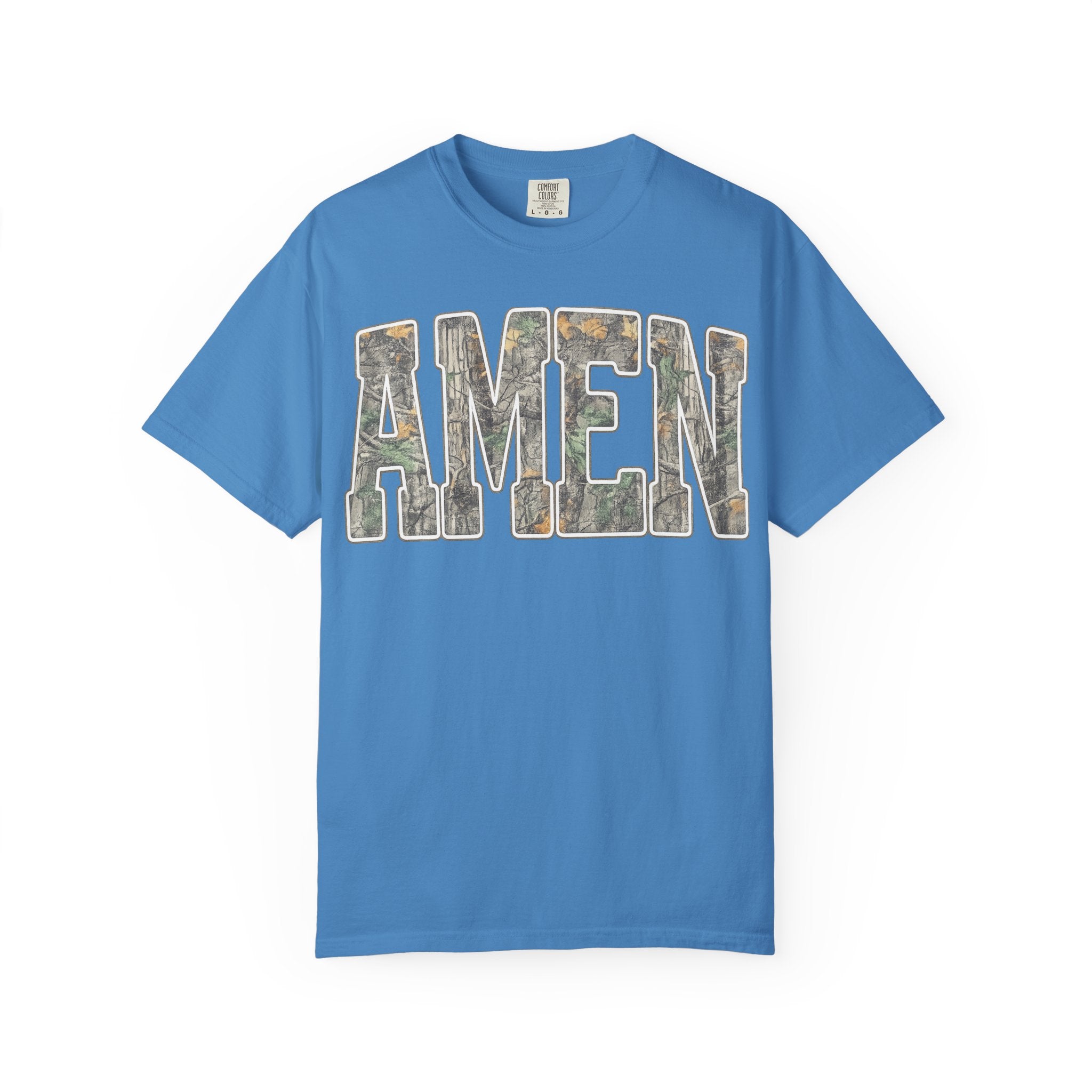 Amen Camo T-Shirt — Garment-Dyed Christian Tee