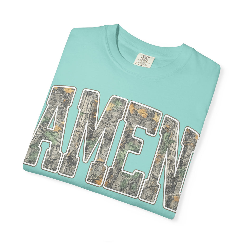 Amen Camo T-Shirt — Garment-Dyed Christian Tee