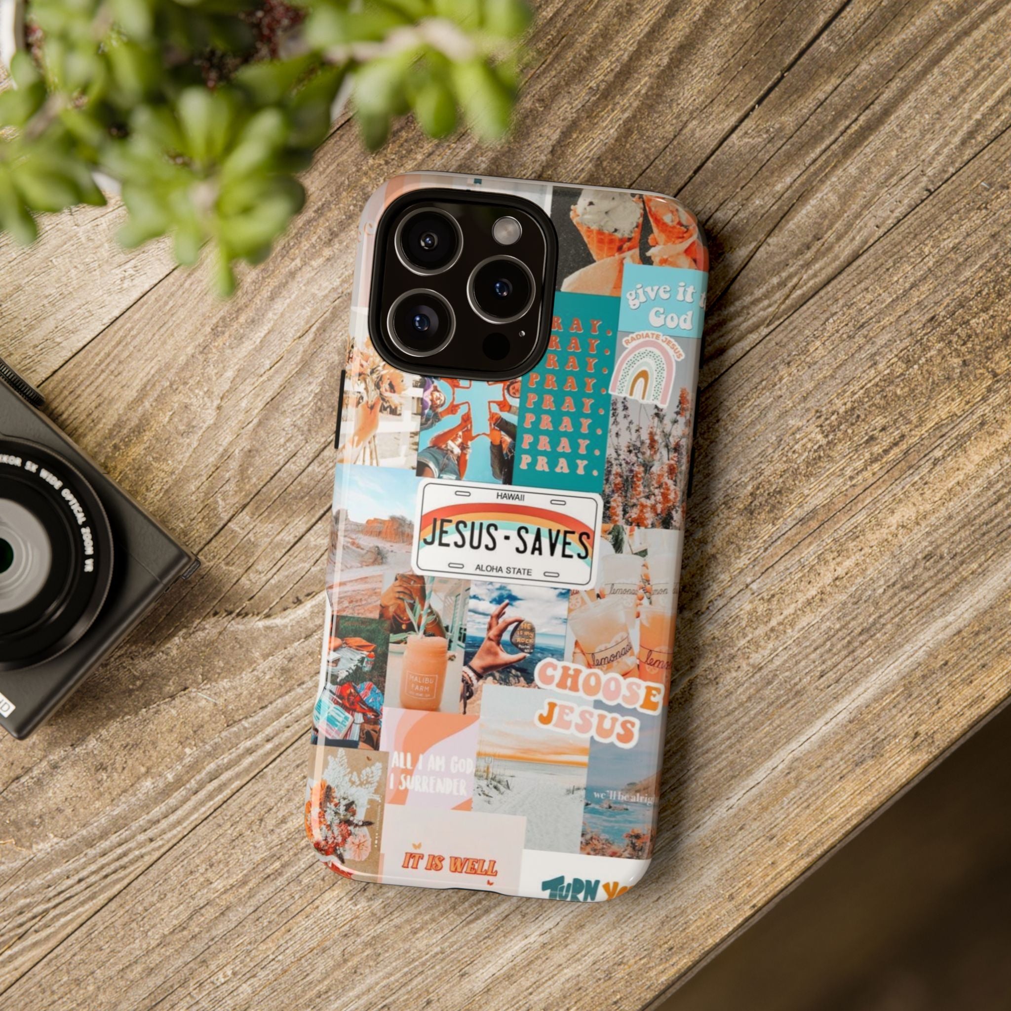 Christian Collage 'Jesus Saves' Phone Case