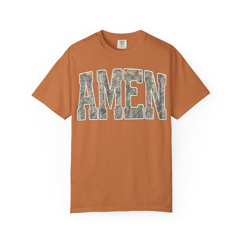 Amen Camo T-Shirt — Garment-Dyed Christian Tee