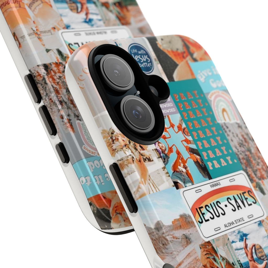 Christian Collage 'Jesus Saves' Phone Case