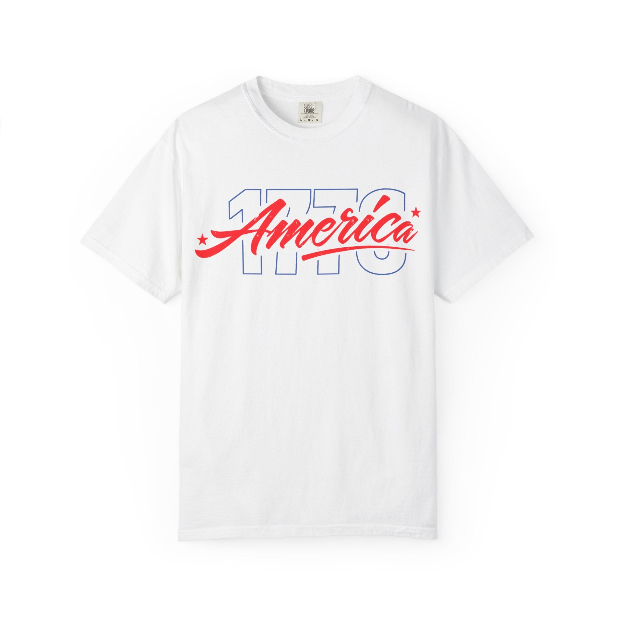 America Script Tee — Retro Patriotic USA Graphic T-Shirt