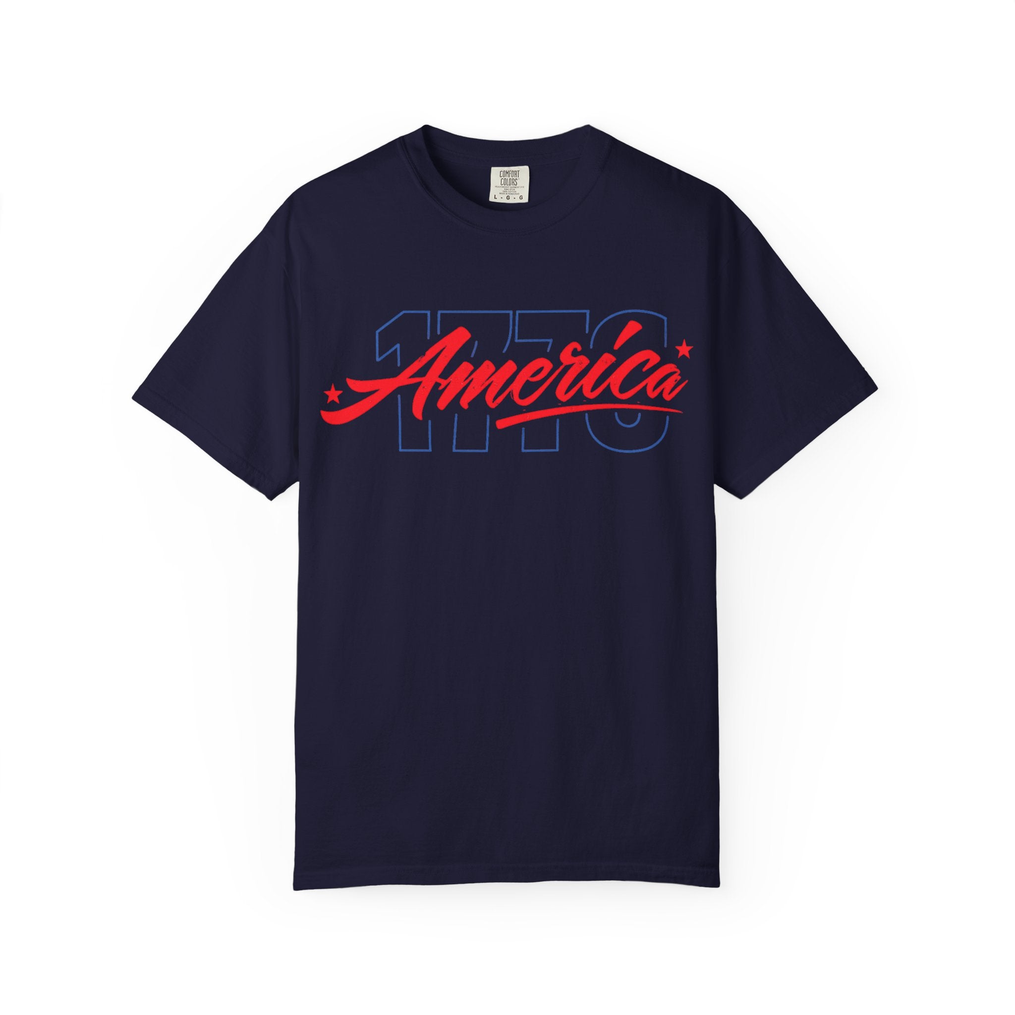 America Script Tee — Retro Patriotic USA Graphic T-Shirt