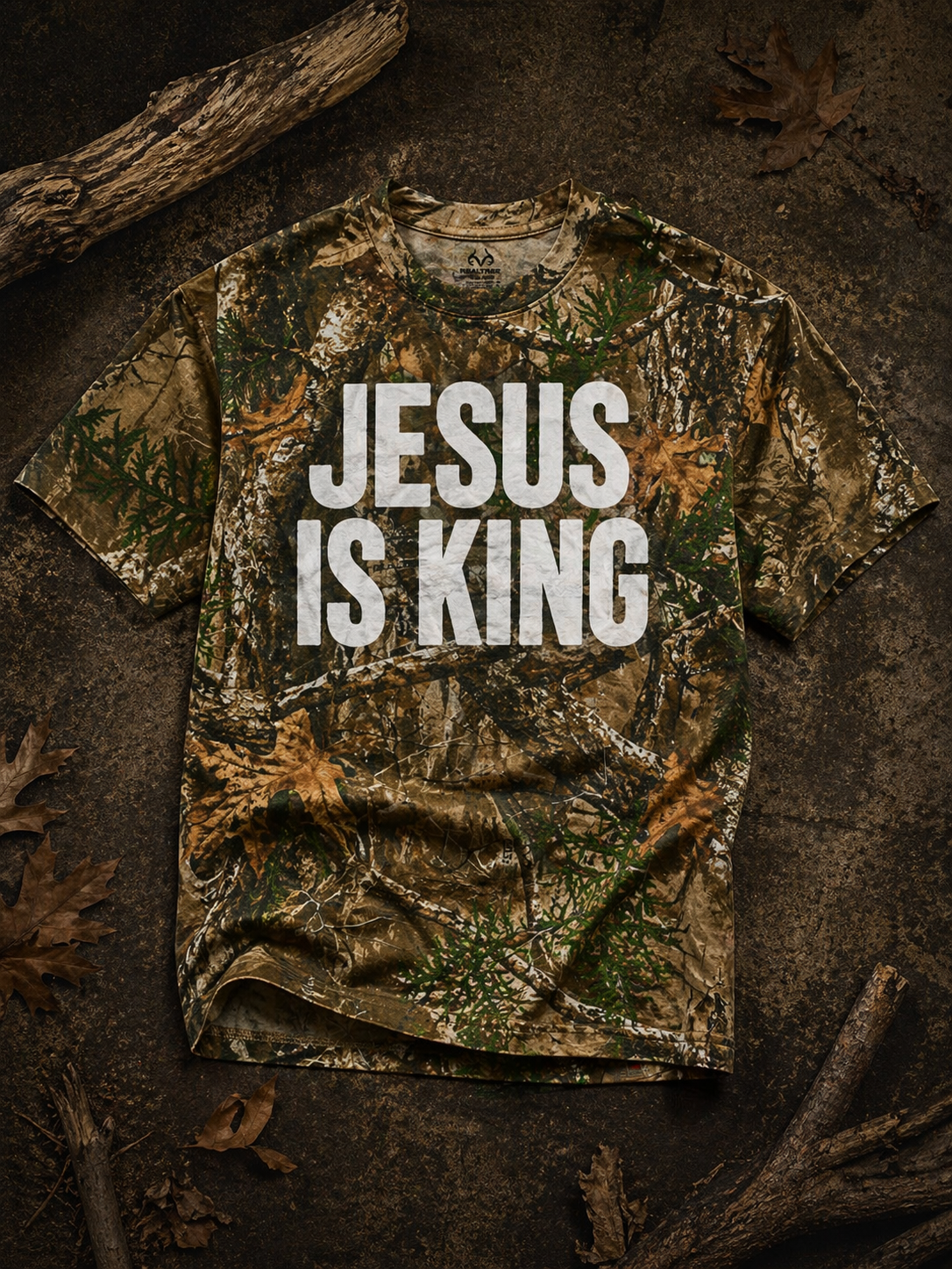 Jesus Is King Camo Tee