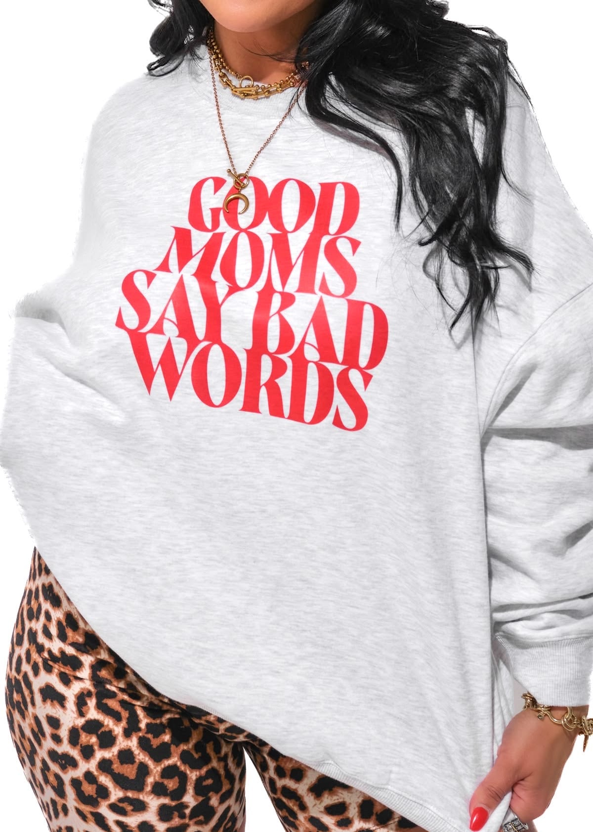 Good Moms Say Bad Word Crewneck