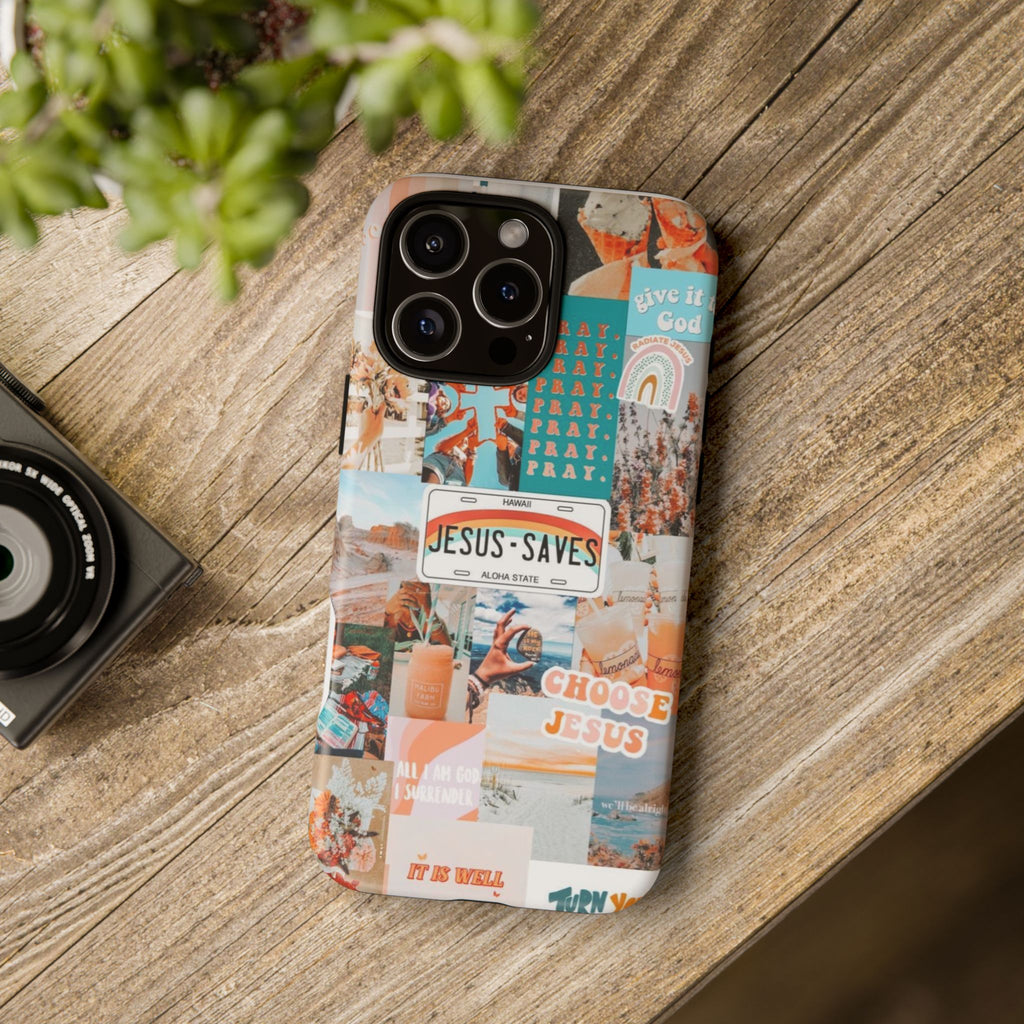 Christian Collage 'Jesus Saves' Phone Case