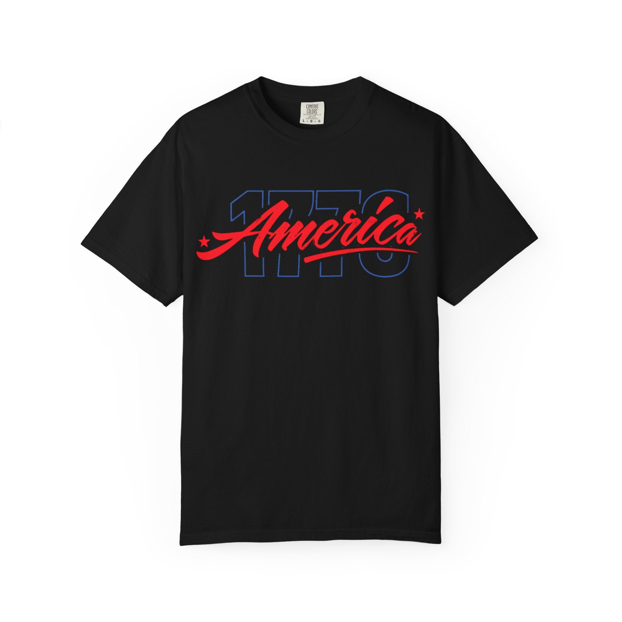 America Script Tee — Retro Patriotic USA Graphic T-Shirt
