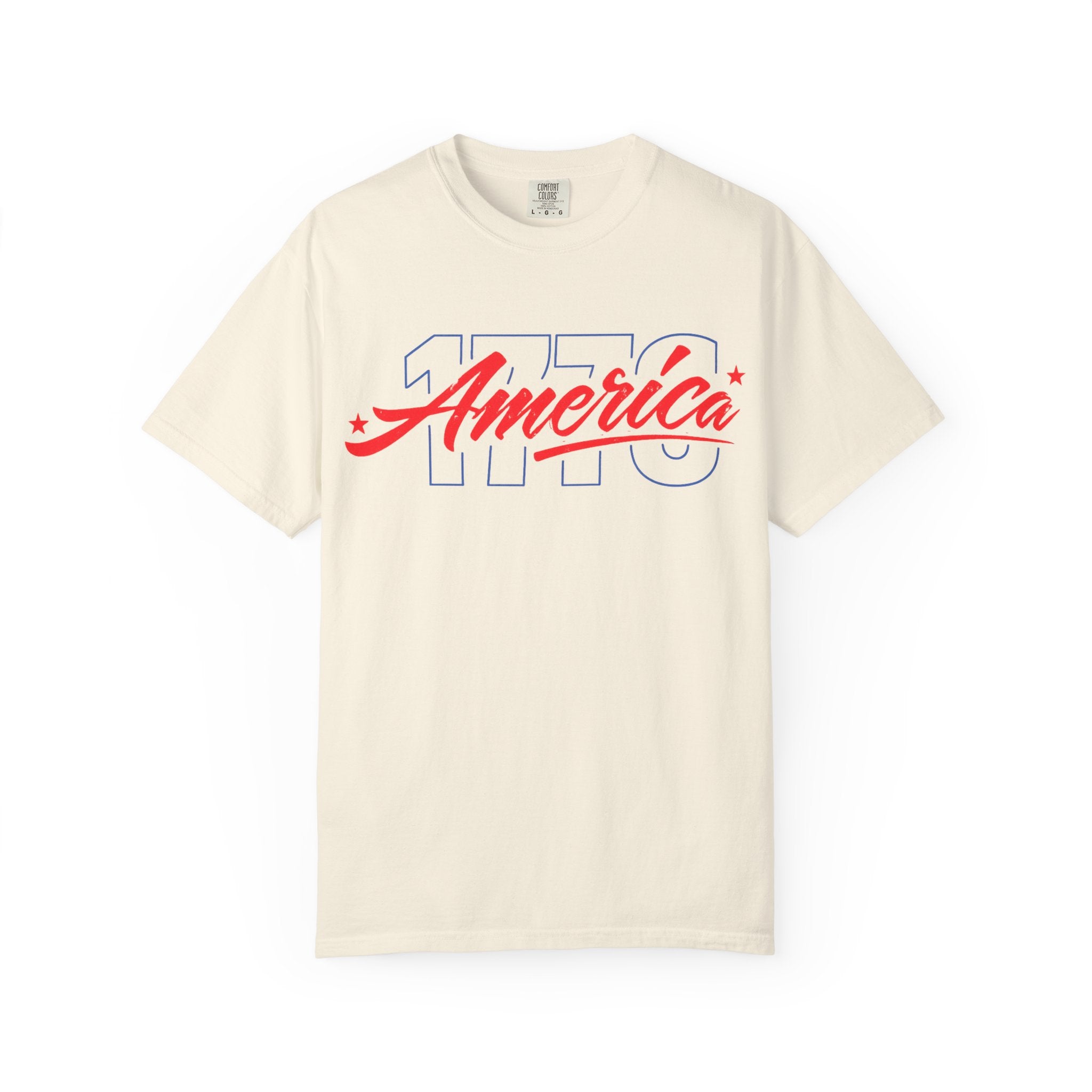 America Script Tee — Retro Patriotic USA Graphic T-Shirt