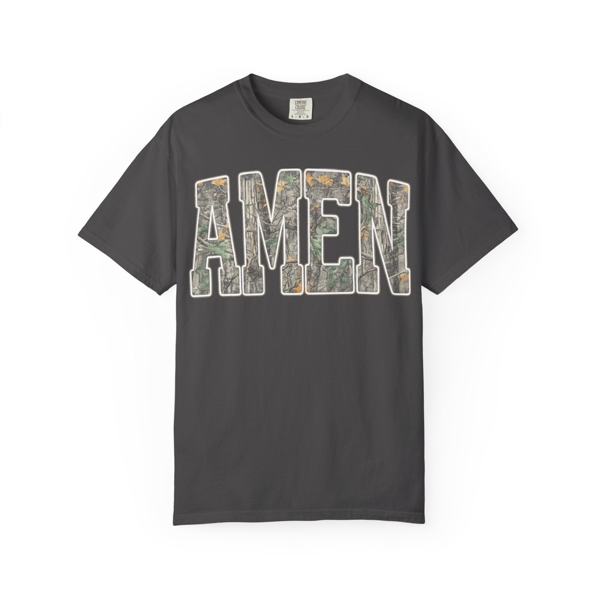 Amen Camo T-Shirt — Garment-Dyed Christian Tee