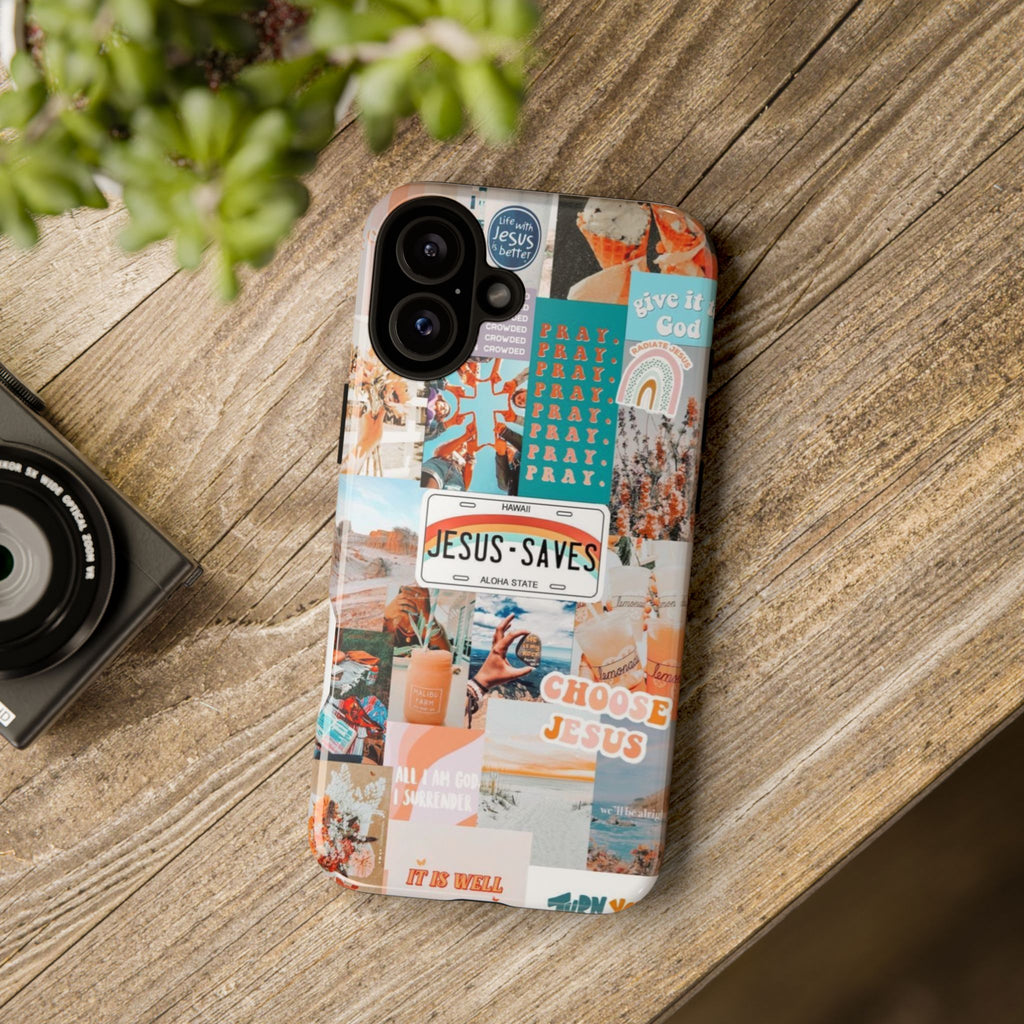 Christian Collage 'Jesus Saves' Phone Case
