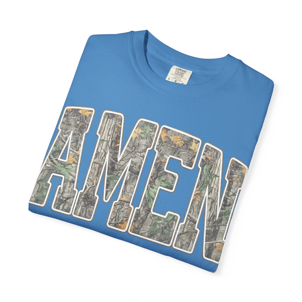 Amen Camo T-Shirt — Garment-Dyed Christian Tee