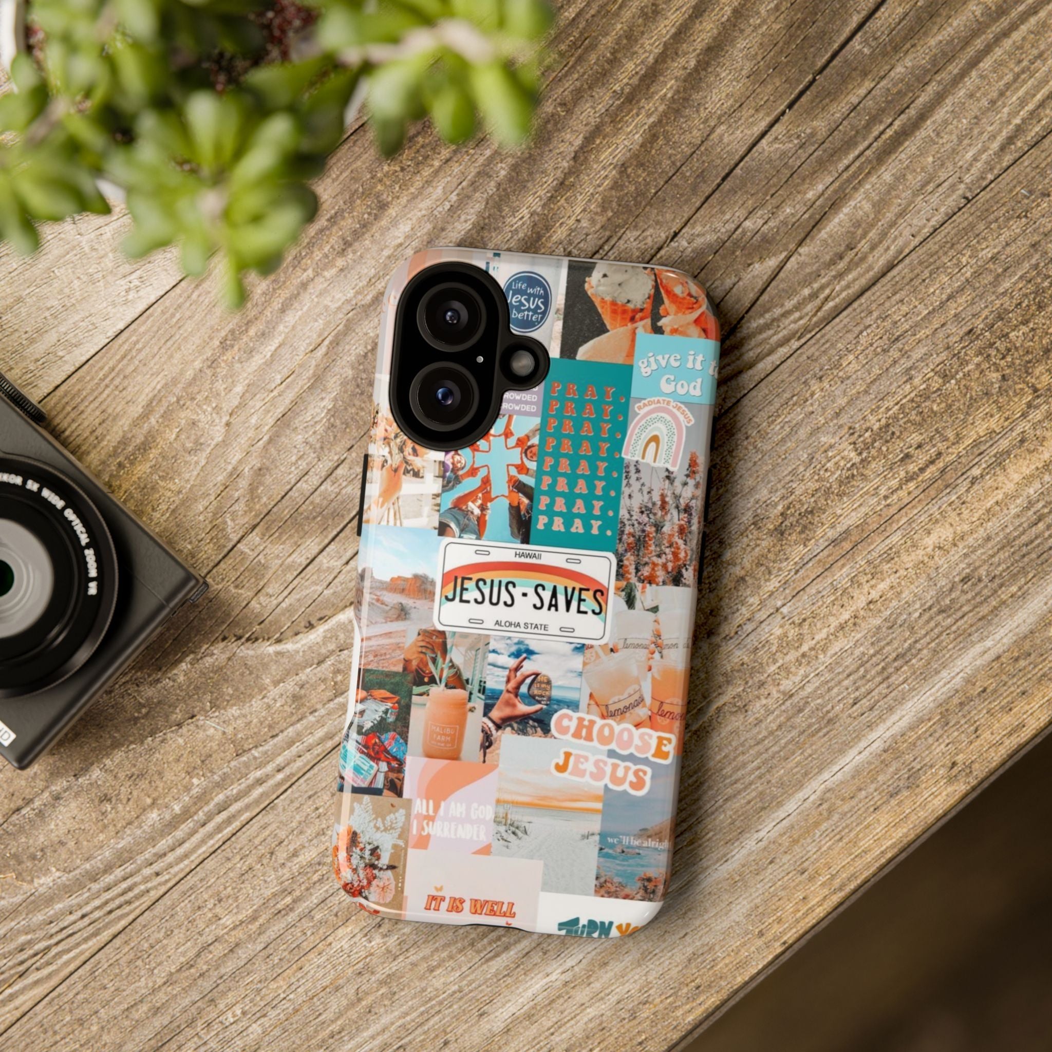 Christian Collage 'Jesus Saves' Phone Case