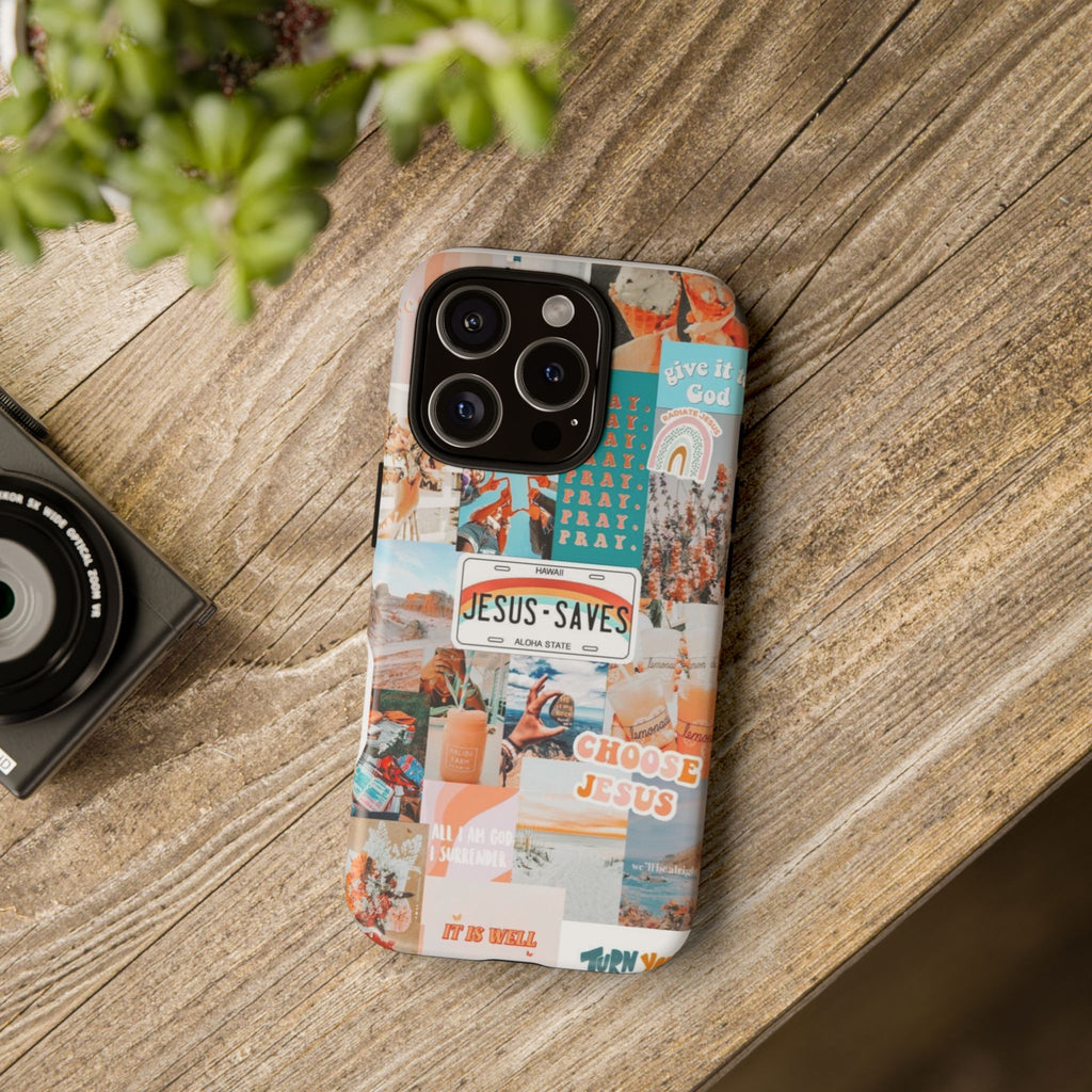 Christian Collage 'Jesus Saves' Phone Case