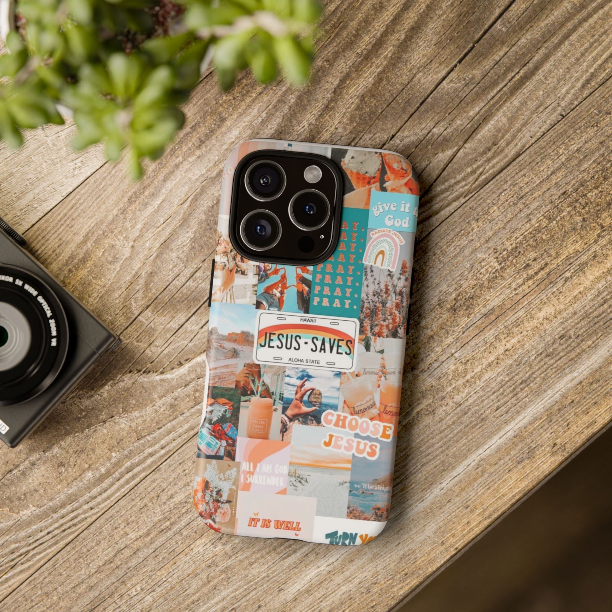 Christian Collage 'Jesus Saves' Phone Case