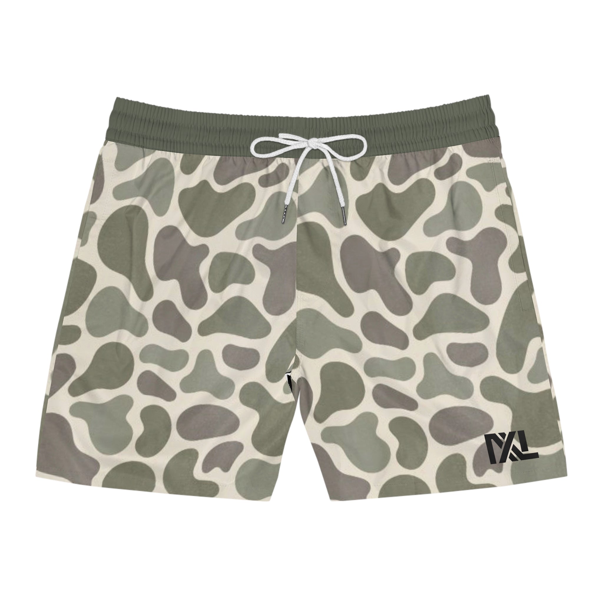 Men's Camo Swim Shorts — Olive Green