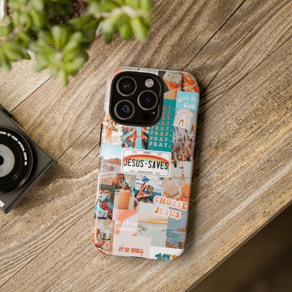 Christian Collage 'Jesus Saves' Phone Case
