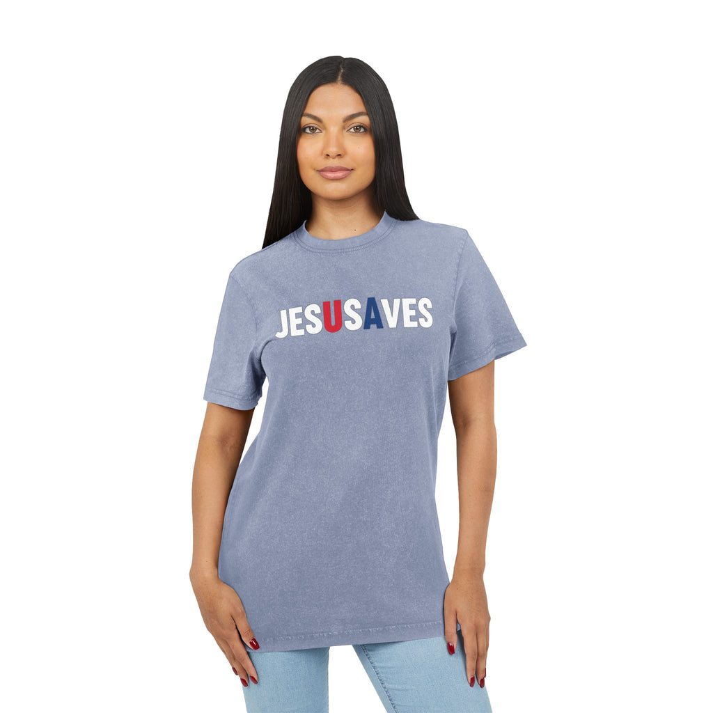 Jesus Saves Acid-Wash Tee