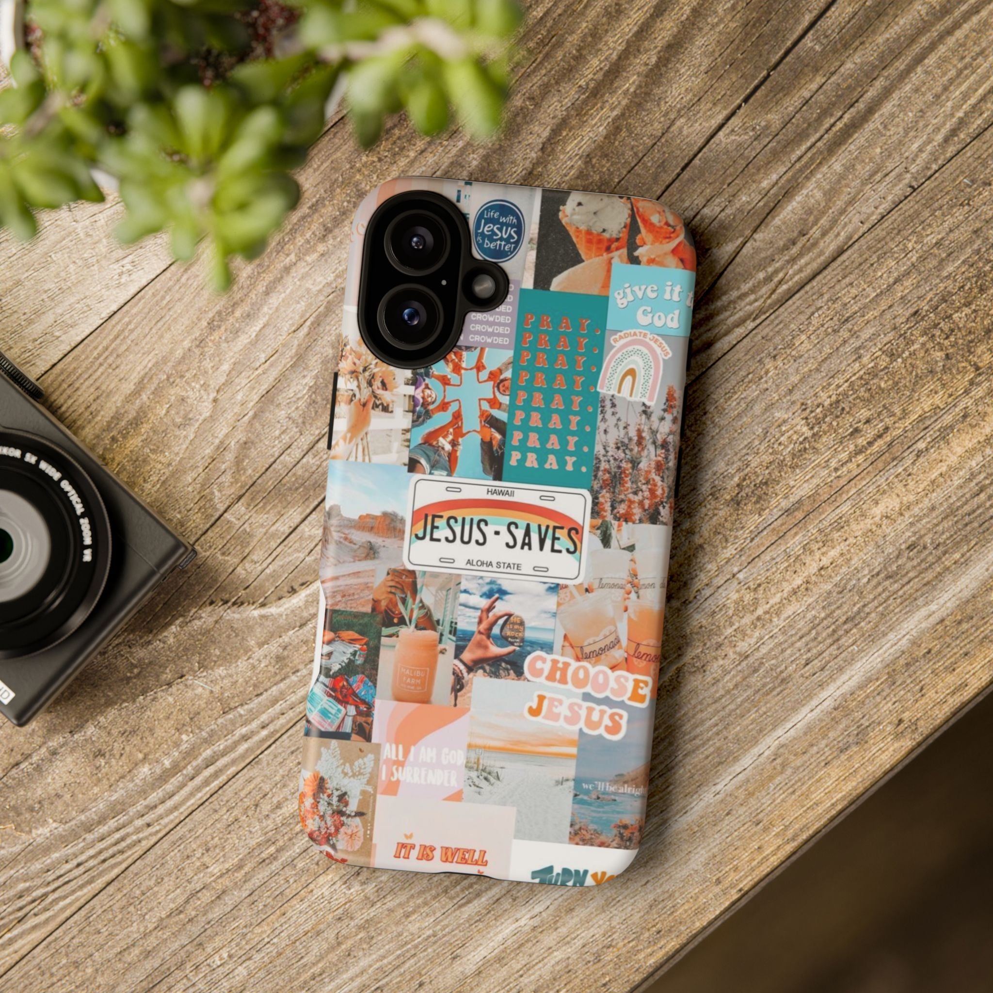 Christian Collage 'Jesus Saves' Phone Case